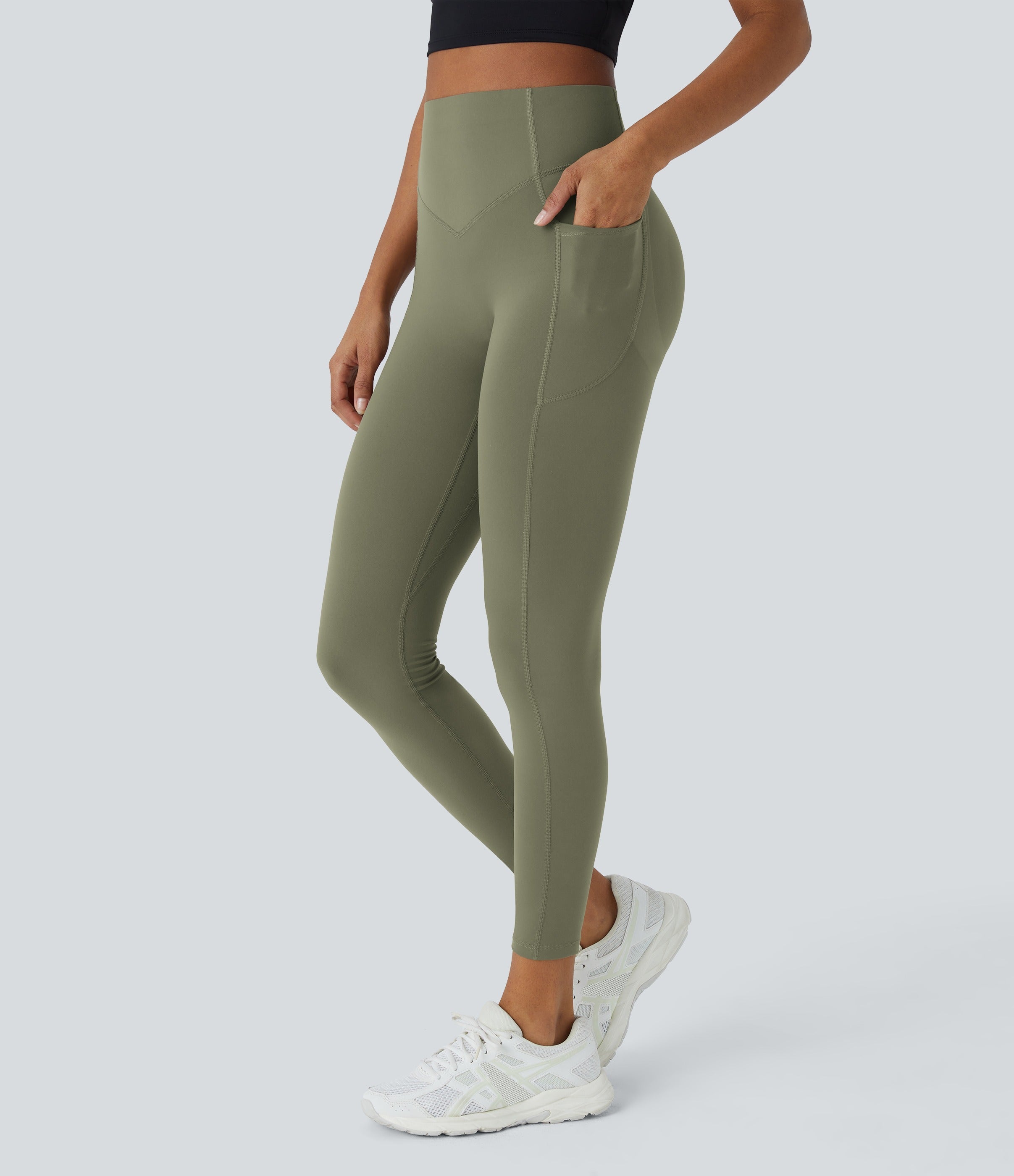 Curvyify High Waisted Butt Lifting Tummy Control Side Pocket Shaping Leggings (Buy 1 Get 1 Free)