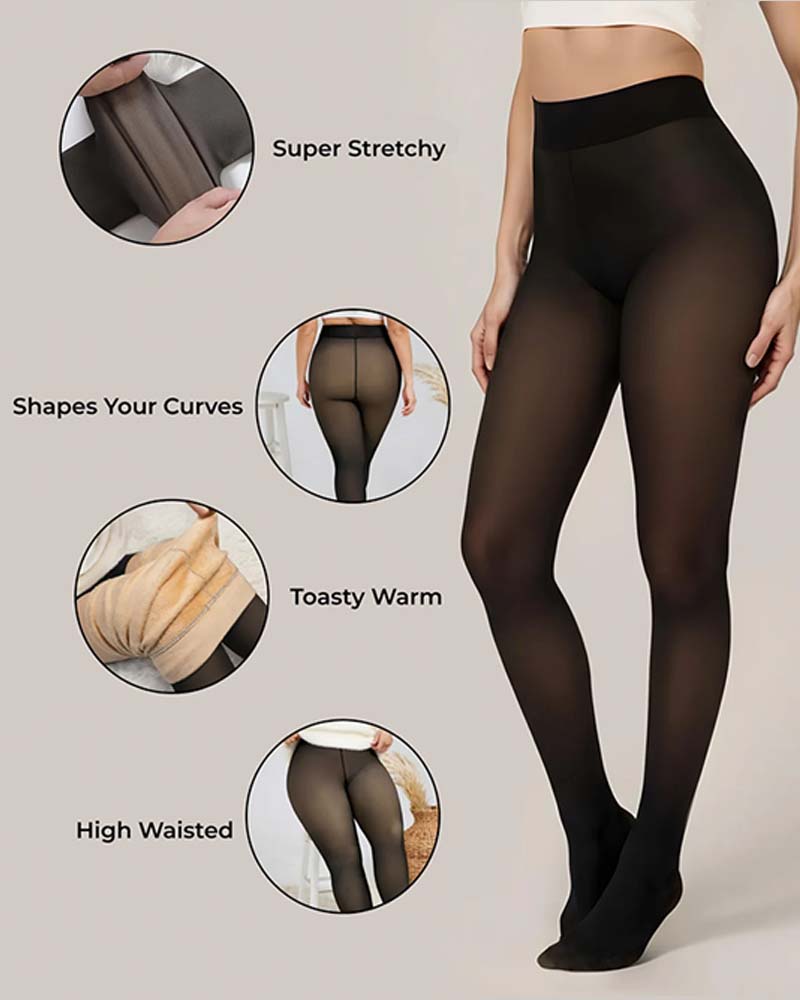 New model One-Seam Translucent Fleece Lined Tights