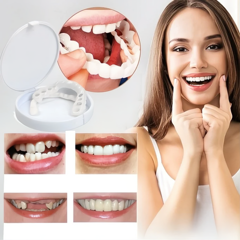 Snap-on Teeth Perfect Smile Cosmetic Teeth Veneers Fake Teeth Top and Bottom for Men and Women