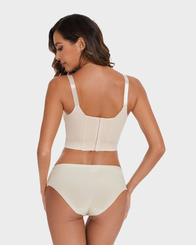 Curvyify Full-Coverage Smooth Back Bra for Women-2Pcs Black+Beige