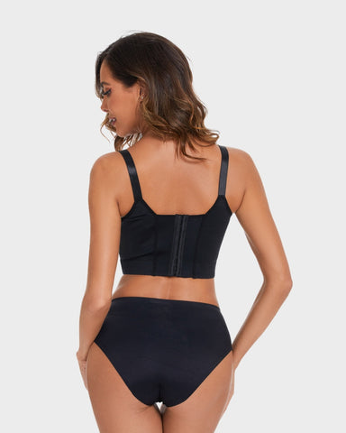 Curvyify Full-Coverage Smooth Back Bra for Women-2Pcs Black+Beige