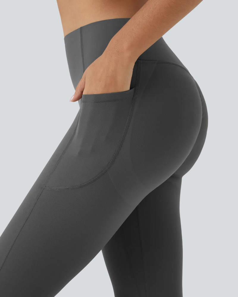 ⚡Flash Sale⚡High Waist Capri Leggings with Tummy Control and Pockets