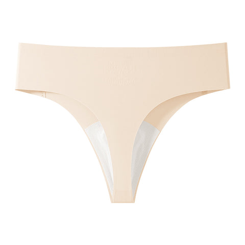 Anti-Embarrassment Ice Silk Seamless Thongs for Yoga & Fitness