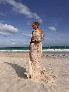 Ruffle Sarong Cover Up Self Tie Wrap Skirt