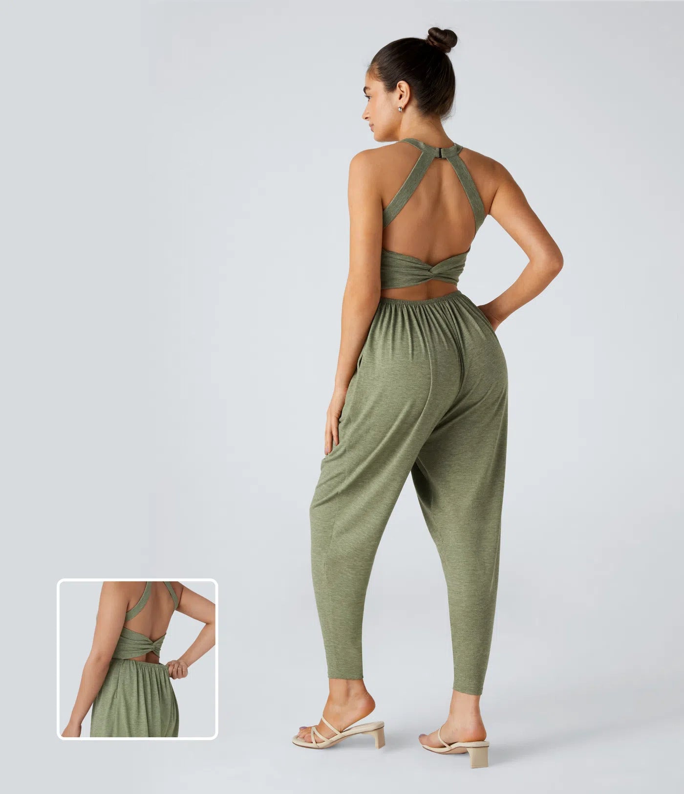 U Neck Pocket Harem Casual Jumpsuit-Easy Peezy Edition