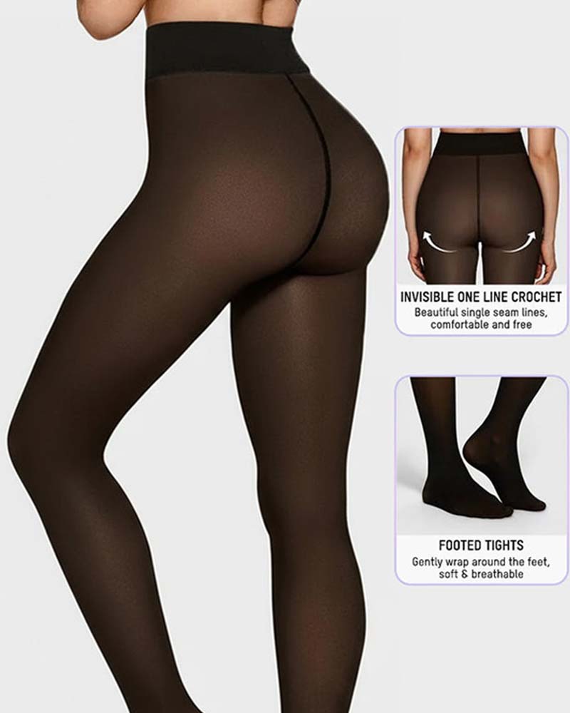 New model One-Seam Translucent Fleece Lined Tights