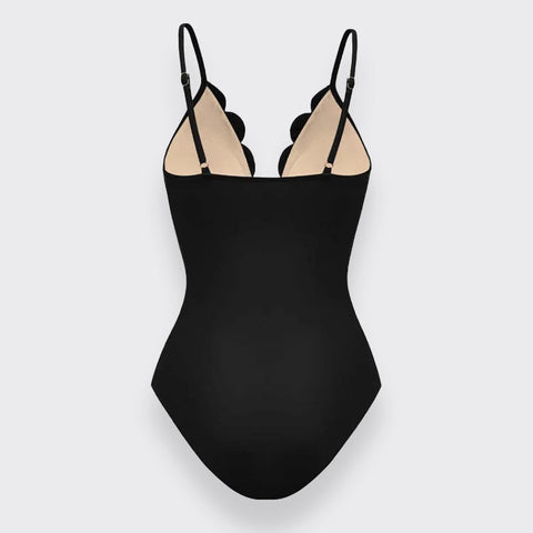 Flower Hollow One Piece Swimsuit and Skirt