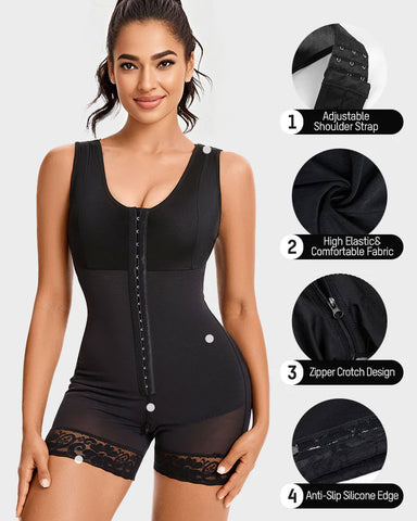 ⚡Flash Sale⚡ Extra Plus Size Shaper Bodysuit Tummy Control Shapewear With Bra