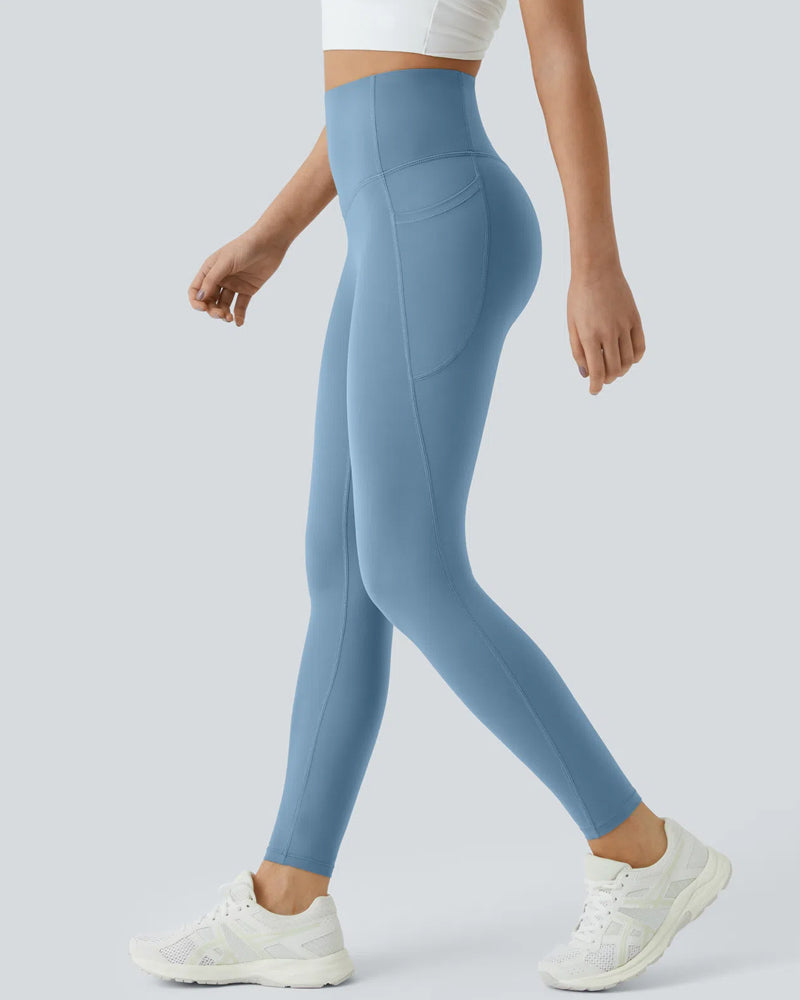 Butt Lifting Tummy Control Side Pocket High Waisted Shaping Training Leggings