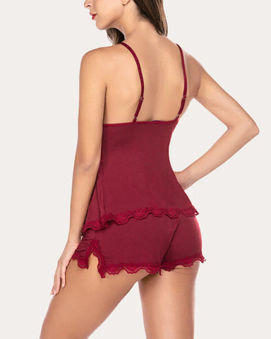 Curvyify Lace Nightwear Pajamas Lounge Sets