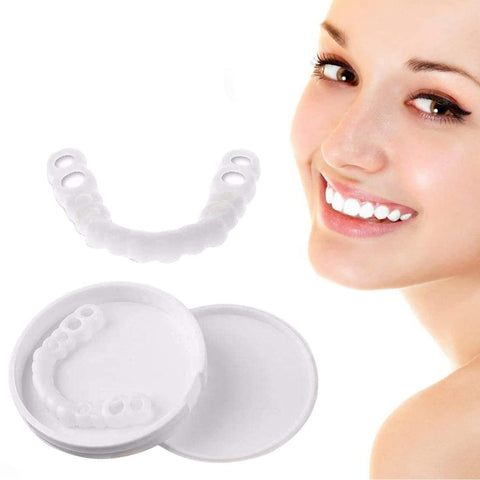 Snap-on Teeth Perfect Smile Cosmetic Teeth Veneers Fake Teeth Top and Bottom for Men and Women