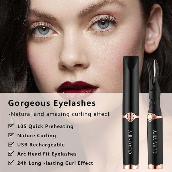 Rechargeable Heated Eyelash Curler for Quick Heating Curling
