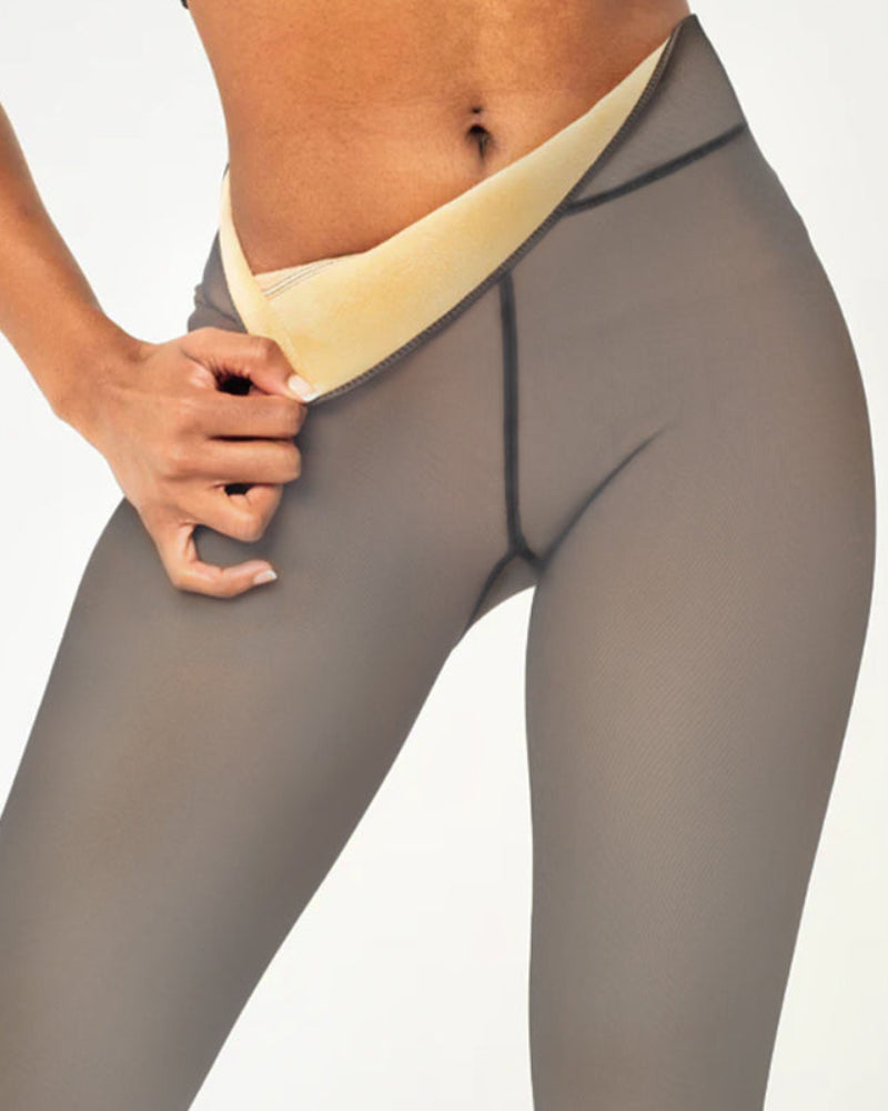 New model One-Seam Translucent Fleece Lined Tights
