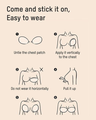 Front Closure Adhesive Invisible Push-Up Bra