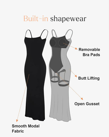 Shapewear Modal Slimming Maxi Slip Dress