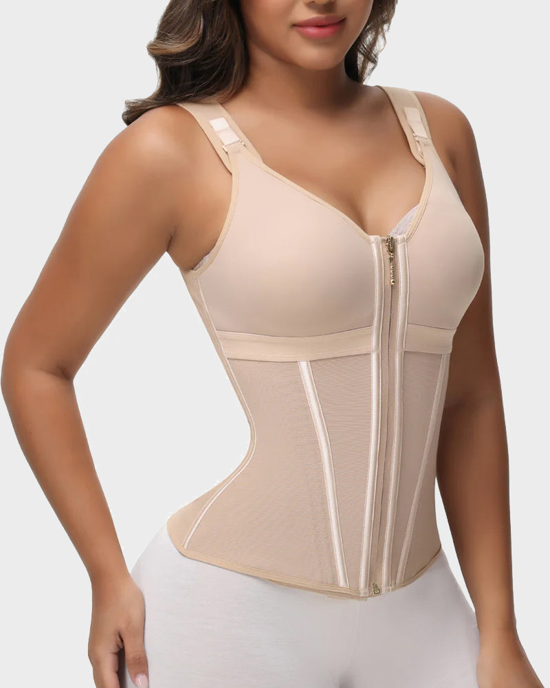 🔥Flash Sale🔥 Double-Layer Tummy Control Waist Shaper Girdle With Bra