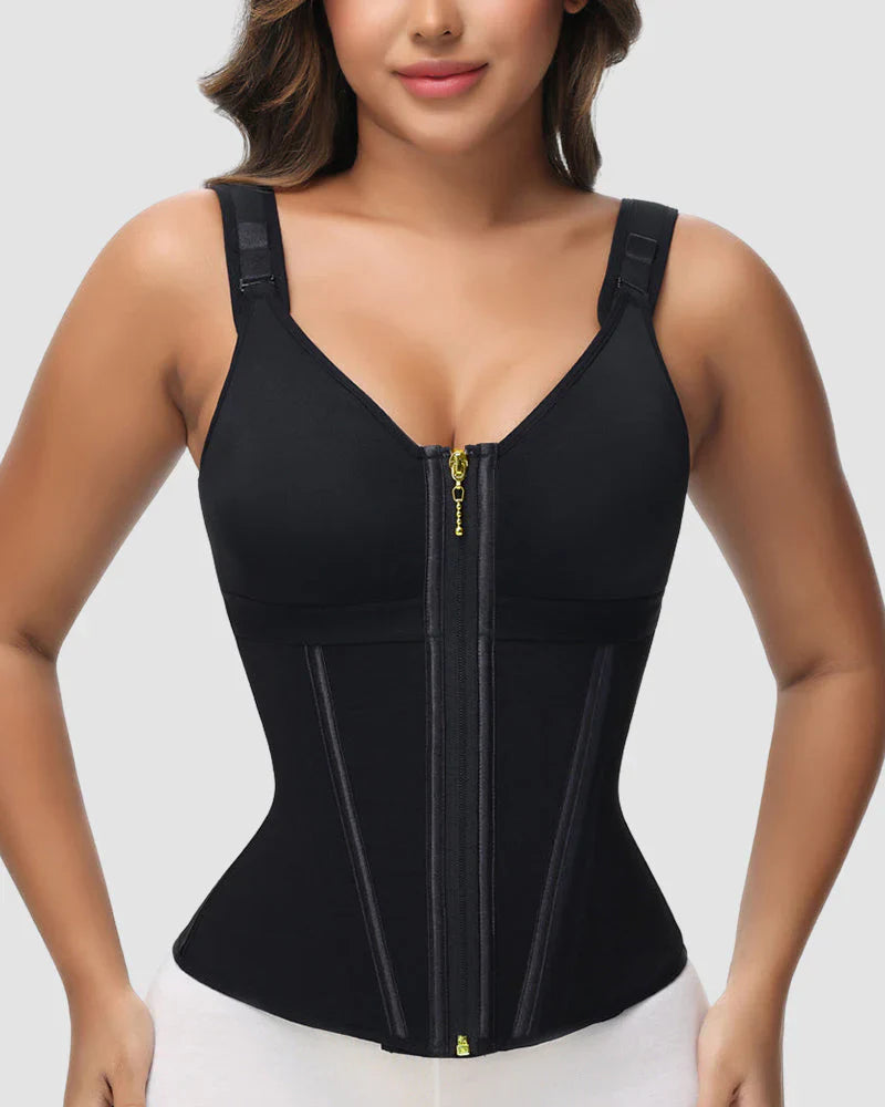 🔥Flash Sale🔥 Double-Layer Tummy Control Waist Shaper Girdle With Bra