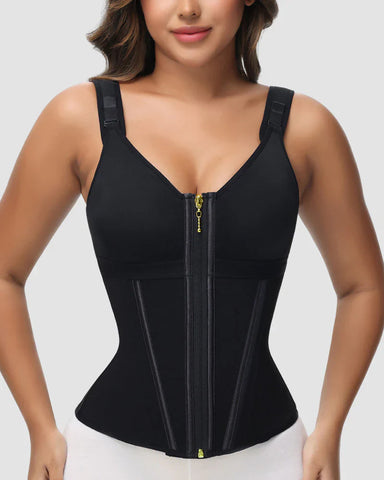 🔥Flash Sale🔥 Double-Layer Tummy Control Waist Shaper Girdle With Bra