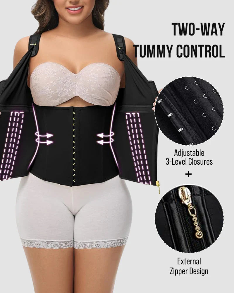 🔥Flash Sale🔥 Double-Layer Tummy Control Waist Shaper Girdle With Bra
