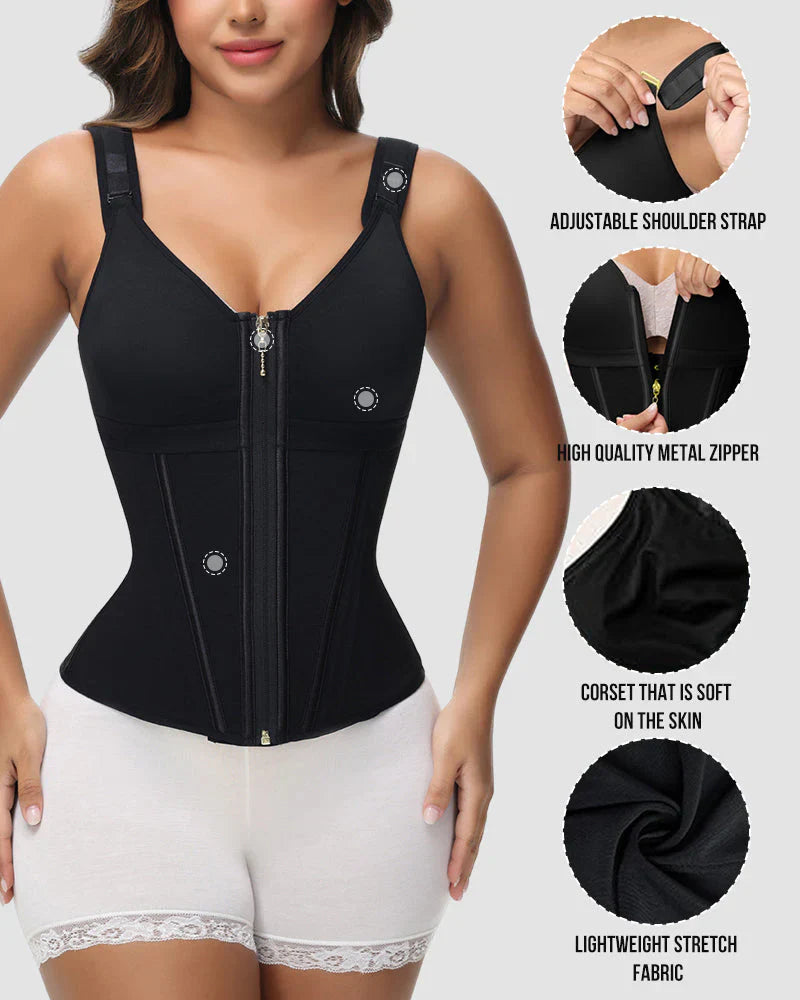 🔥Flash Sale🔥 Double-Layer Tummy Control Waist Shaper Girdle With Bra