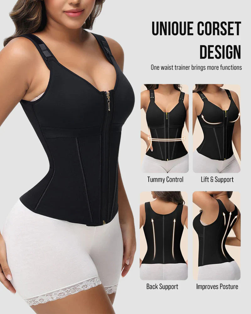 🔥Flash Sale🔥 Double-Layer Tummy Control Waist Shaper Girdle With Bra