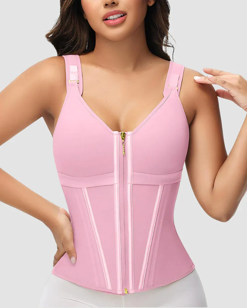 🔥Flash Sale🔥 Double-Layer Tummy Control Waist Shaper Girdle With Bra