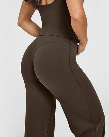 Curvyify High Waist Stretch Casual Soft Straight Leg Bottoms