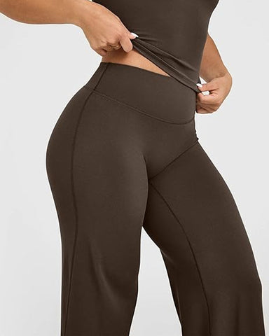 Curvyify High Waist Stretch Casual Soft Straight Leg Bottoms