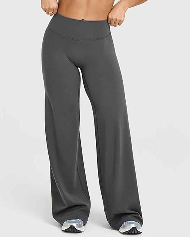 Curvyify High Waist Stretch Casual Soft Straight Leg Bottoms