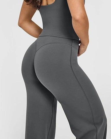 Curvyify High Waist Stretch Casual Soft Straight Leg Bottoms