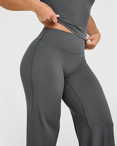 Curvyify High Waist Stretch Casual Soft Straight Leg Bottoms