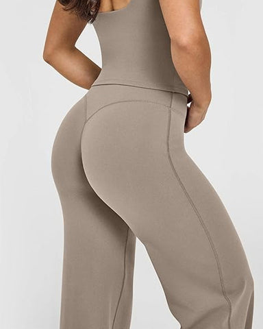 Curvyify High Waist Stretch Casual Soft Straight Leg Bottoms