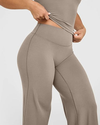 Curvyify High Waist Stretch Casual Soft Straight Leg Bottoms