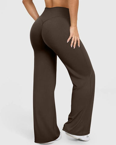 Curvyify High Waist Stretch Casual Soft Straight Leg Bottoms