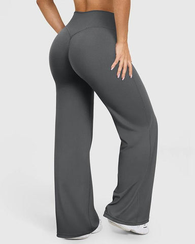 Curvyify High Waist Stretch Casual Soft Straight Leg Bottoms