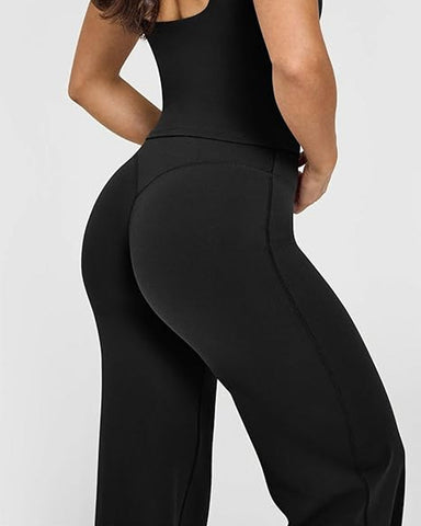 Curvyify High Waist Stretch Casual Soft Straight Leg Bottoms