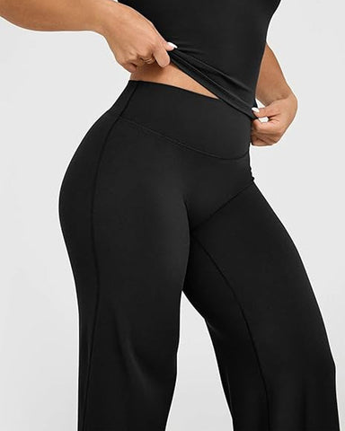 Curvyify High Waist Stretch Casual Soft Straight Leg Bottoms