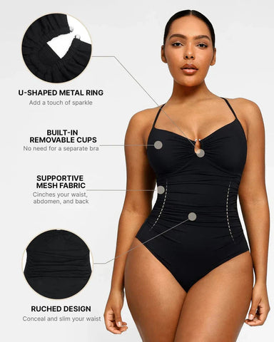 ⚡Flash Sale🔥 Smart Sculpt U-Ring Cut Out Shaping Swimsuit
