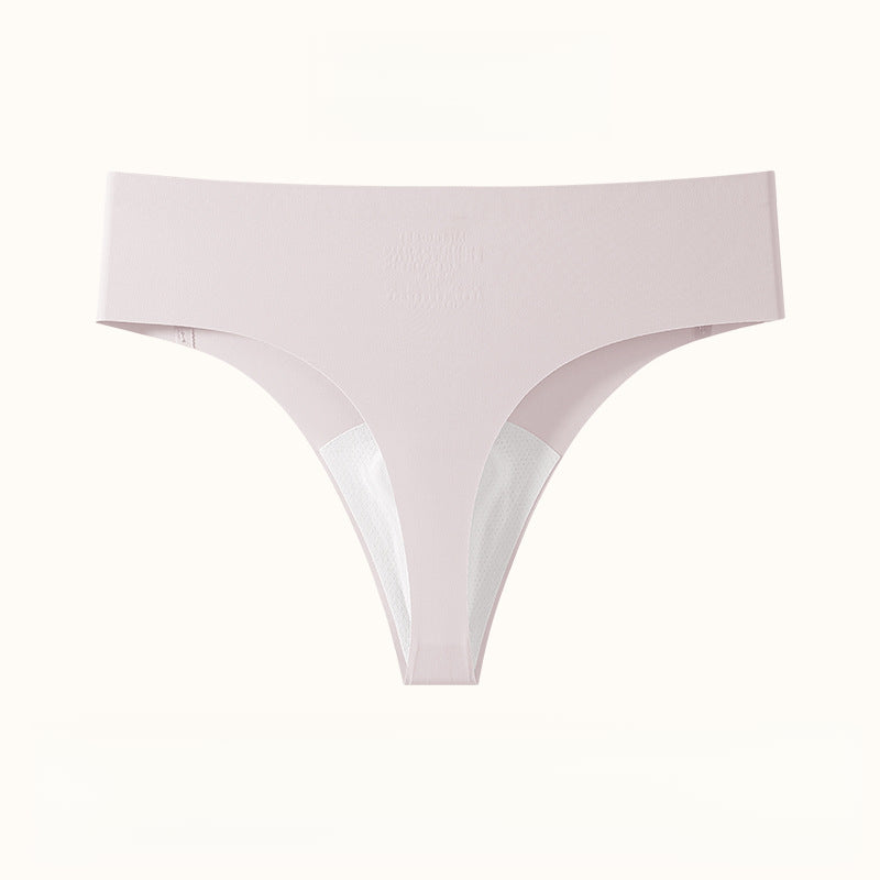 Anti-Embarrassment Ice Silk Seamless Thongs for Yoga & Fitness