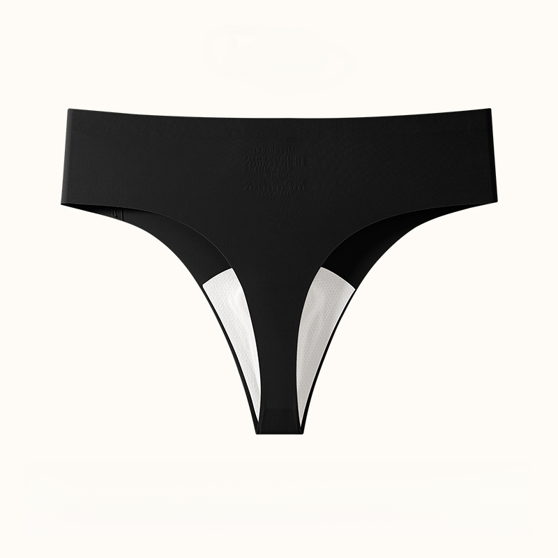 Anti-Embarrassment Ice Silk Seamless Thongs for Yoga & Fitness