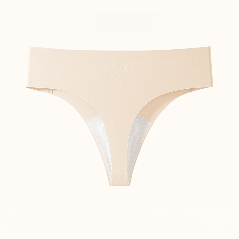 Anti-Embarrassment Ice Silk Seamless Thongs for Yoga & Fitness