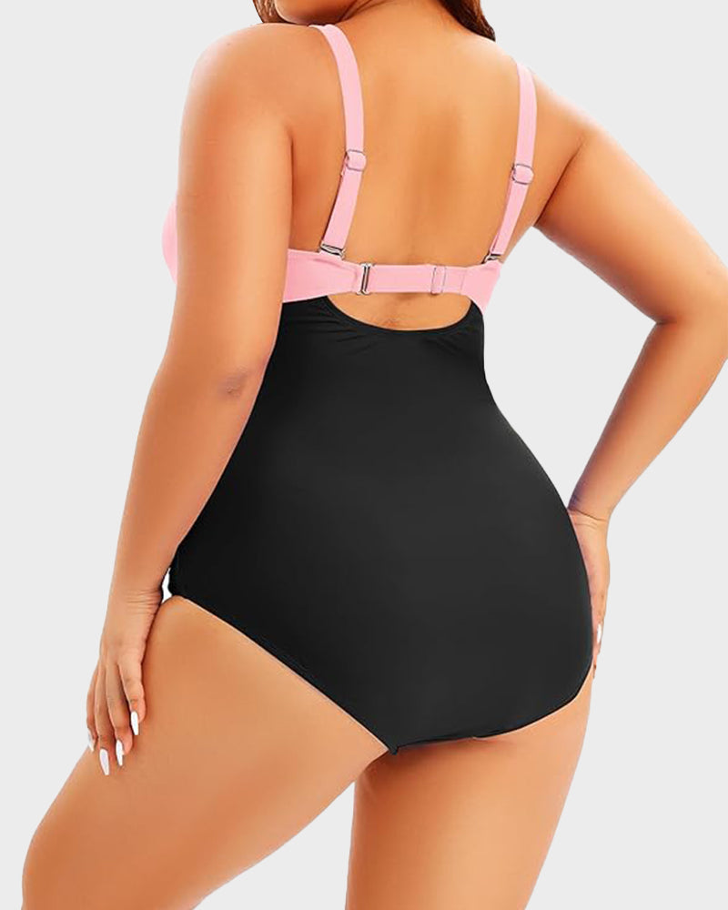 Women's One Piece Tummy Control Bathing Suit Cutout Swimwear