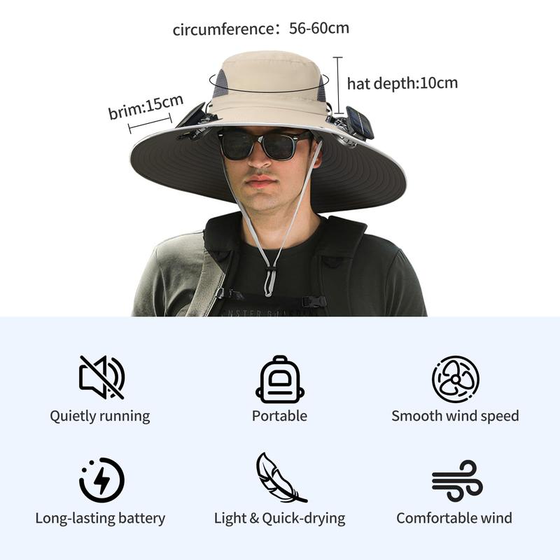 2025 Solar Fan Hat – Dual Power Outdoor Sun Protection Cap