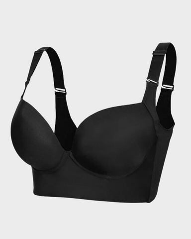 Curvyify Full-Coverage Smooth Back Bra for Women-2Pcs Black+Beige