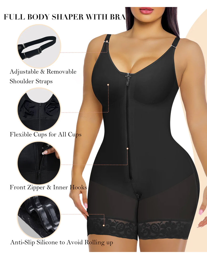 🔥Flash Sale🔥Tummy Control Butt Lifter Shaper with Zipper Crotch Fajas Colombianas