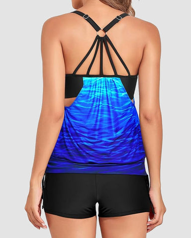 Womens Tankini Swimsuits Two Piece Tummy Control Bathing Suits