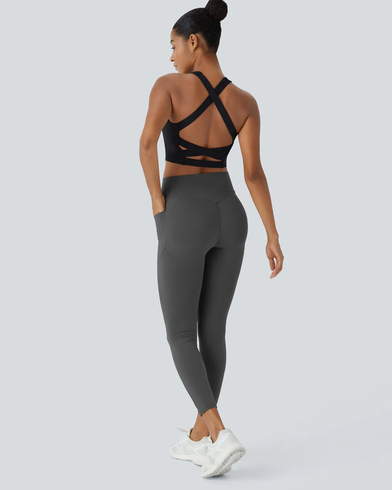 🔥Flash Sale🔥 High Waisted Butt Lifting Tummy Control Side Pocket Shaping Training Leggings