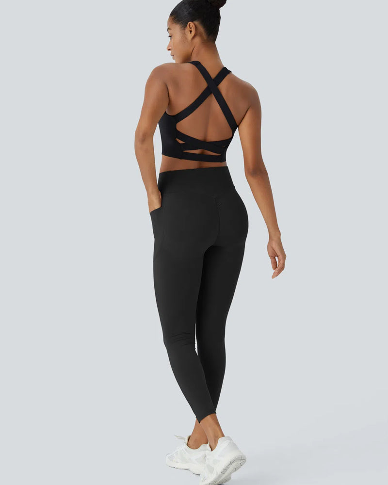 🔥Flash Sale🔥 High Waisted Butt Lifting Tummy Control Side Pocket Shaping Training Leggings
