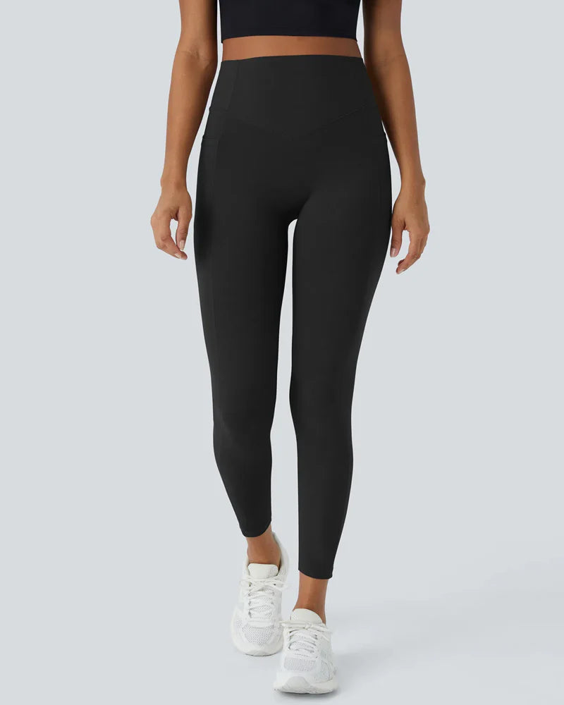 Curvyify High Waisted Butt Lifting Tummy Control Side Pocket Shaping Workout Training Leggings