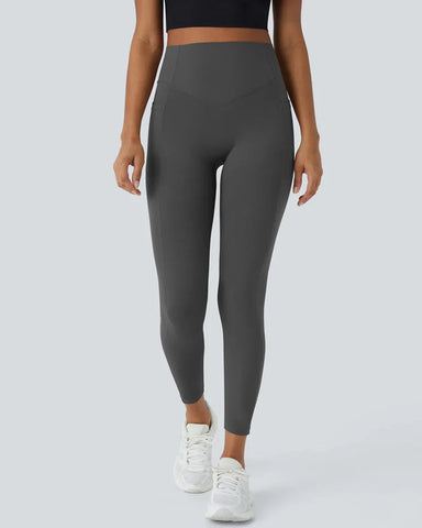 Curvyify High Waisted Butt Lifting Tummy Control Side Pocket Shaping Workout Training Leggings